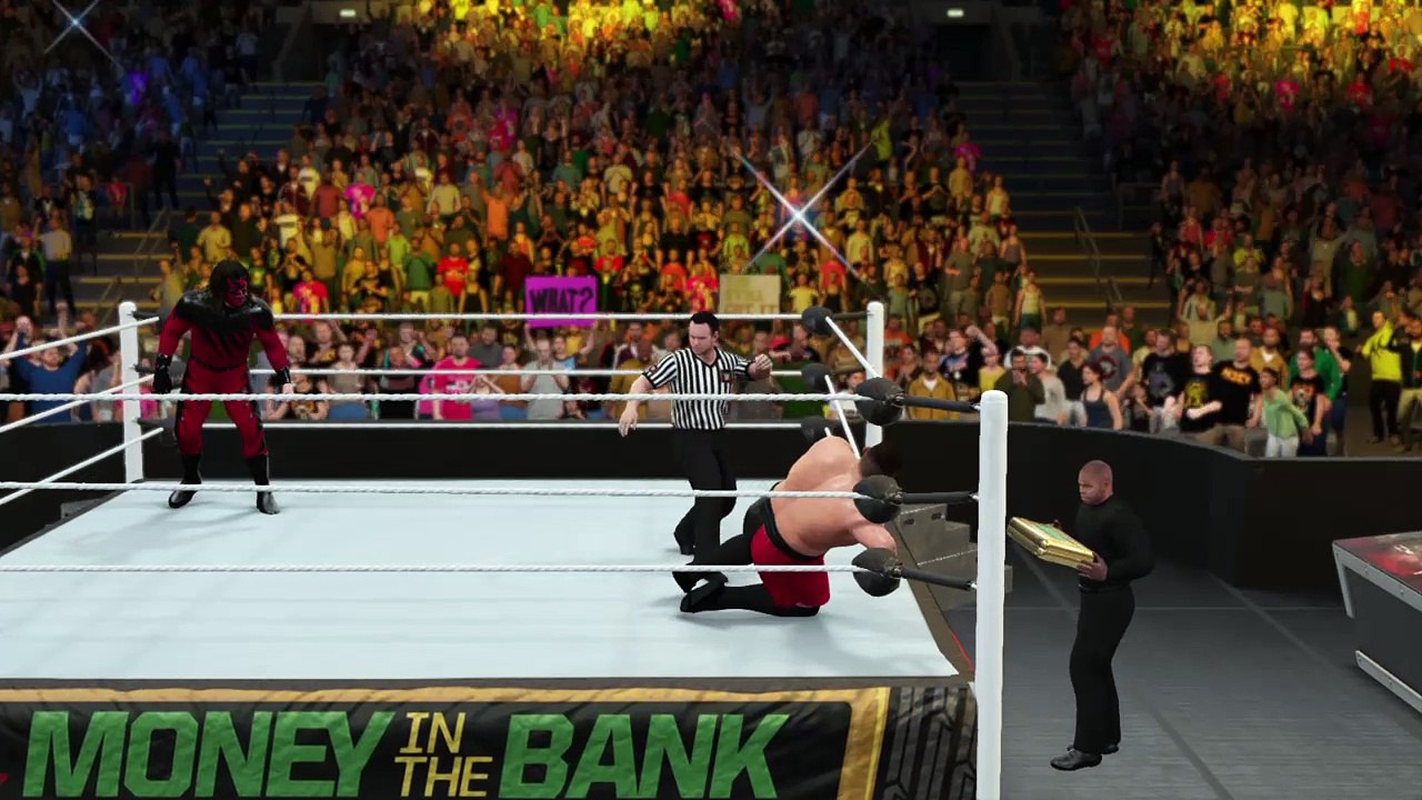 WWE 2K16 kane cashes in MITB on Samoa Joe