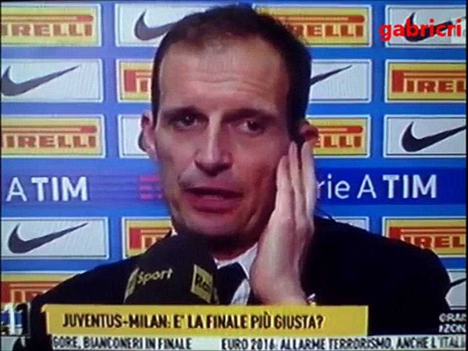 Inter Juventus 3 0 - Allegri scherza sul ritiro a Rai Sport ( Inter Juventus 6 5