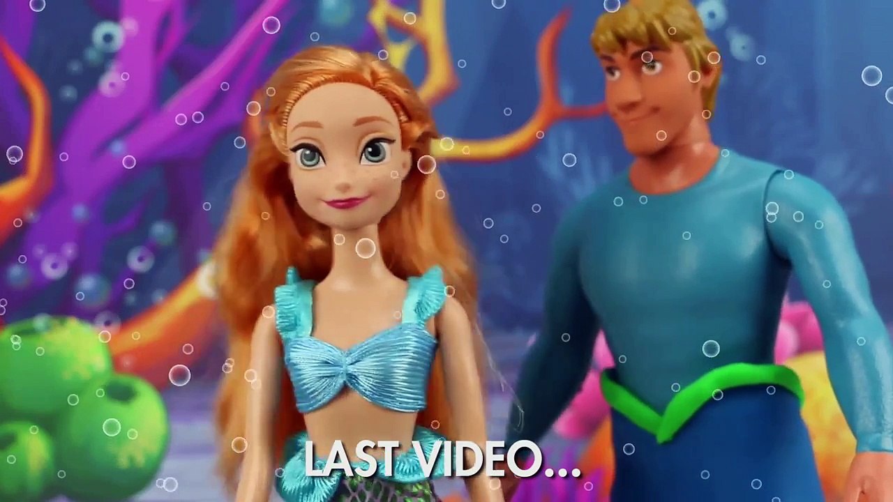 Elsa Saves Mermaid Anna & Frozen Kristoff with Jack Frost. DisneyToysFan.