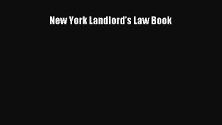Read New York Landlord's Law Book Ebook Free