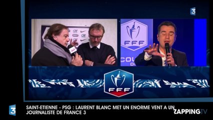 Saint-Etienne – PSG : Laurent Blanc met un énorme vent à un journaliste de France 3 (vidéo)