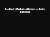 PDF Handbook of Evaluation Methods for Health Informatics PDF Book Free