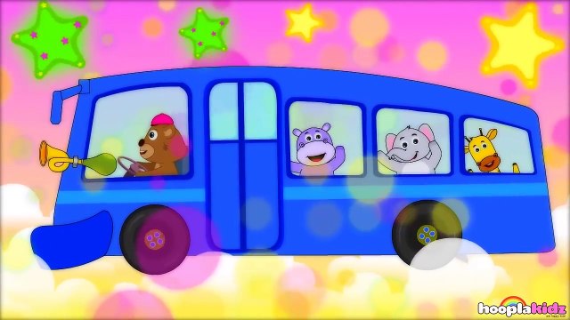 Wheels on the Bus Go Round and Round | Popular Nursery Rhymes Collection by HooplaKidz