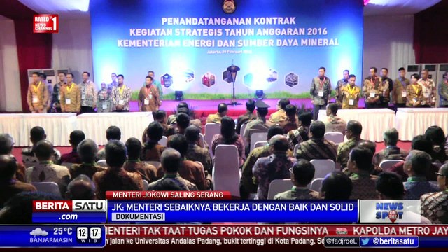 JK Minta Para Menteri Kabinet Kerja Berhenti Bertikai