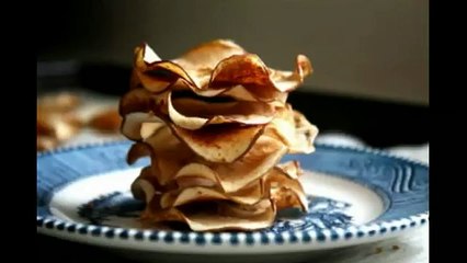 Яблочные чипсы на десерт