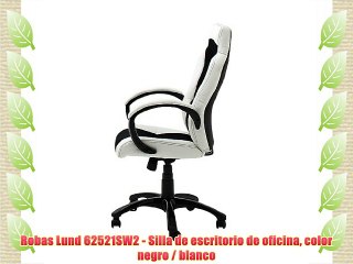 Robas Lund 62521SW2 - Silla de escritorio de oficina color negro / blanco