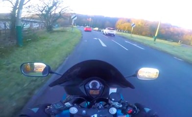 Motorcyclist Crashes After Getting Blinded By The Sun