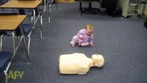Baby Demonstrates How To Do CPR