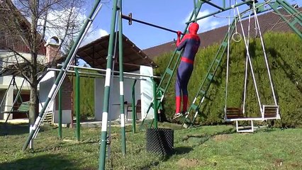 Spiderman vs Riddler Girl vs Batman in Real Life Superhero Fun