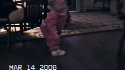 Baby takes her first steps and wobbles so cute _ Cutie of the Week
