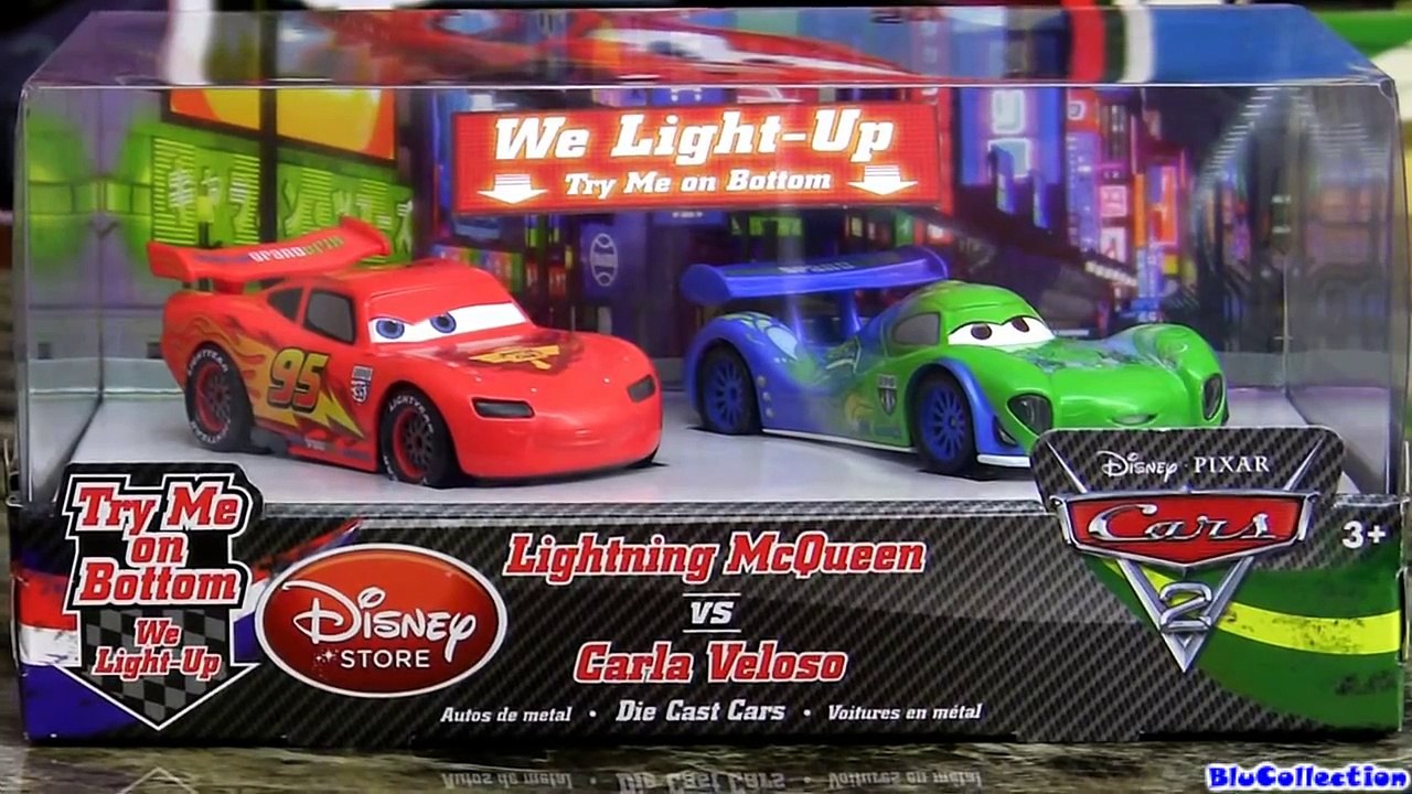 Carla Veloso Dating Lightning McQueen CARS2 Light-up cars Diecast Disney Pixar Review Blucollection