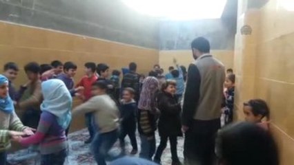 Bombaların Yıktığı Okulun Bodrumunda Eğitime Devam