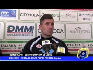 US Lecce | Testa al Melfi, Papini predica calma