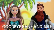 Frozen Anna And Elsa Kissing Hans and Evil Cousin Asle Goodbye. DisneyToysFan.