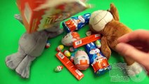 Kinder Surprise Egg Party. Opening 2 Stuffed Animal Kinder Surprise Boxes