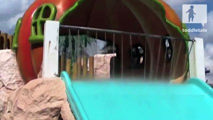 Little girl poops her pants on a water slide _ Funny Accidents _ toddletale