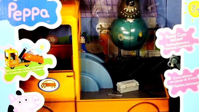 Peppa Pig Grandpa Dogs Tow Truck Wrecker Play Doh Ice Cream with Peppas Family