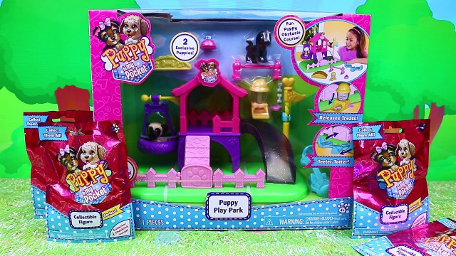 PUPPY IN MY POCKET Dog Play Park & Obstacle Course with Slide & Swings + BLIND BAGS Surpri
