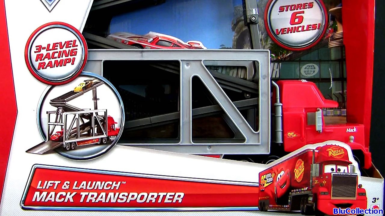 Cars 2 Lift and Launch Mack Truck Ramp Transporter Playset 2013 Transports 6 Disney racers