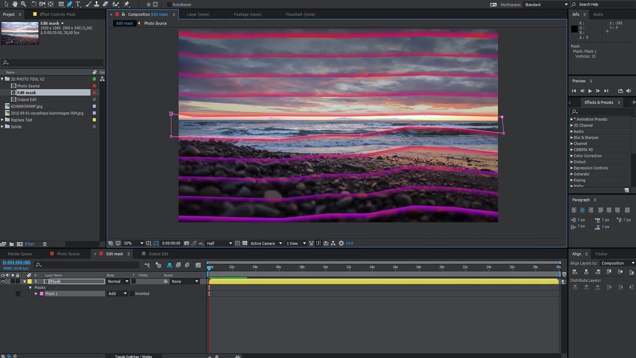 3D Photo Tool After Effects Template Project