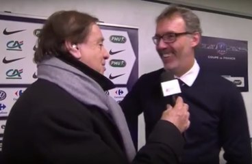 Laurent Blanc met un énorme vent à Daniel Lauclair après le tirage de la Coupe de France