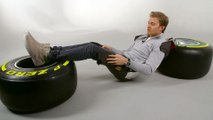 Le pilote de F1 Nico Rosberg nous montre sa position pendant la course