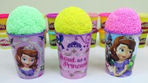 Play Foam Sofia the First Ice Cream Surprise Cups Disney FashEms Shopkins Baskets Surprise Eggs!