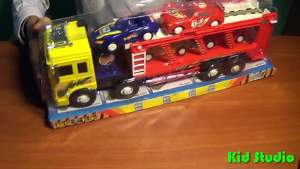 Car toy - Xe chở xe ô tô và bài hát Old McDonald - Car Carrier Toys by Kid Studio