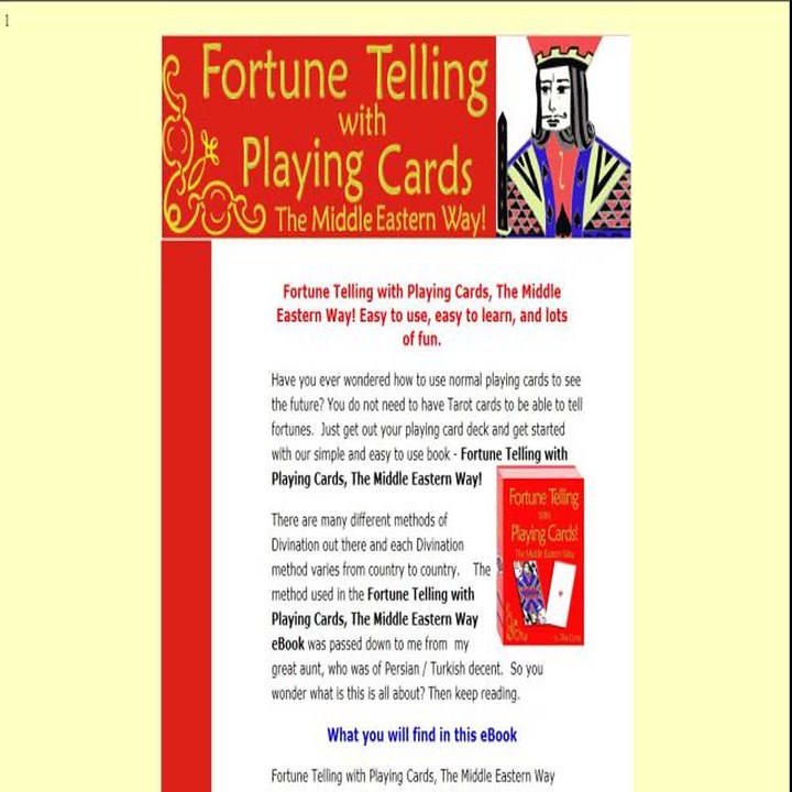 Fortune Telling With Regular Playing Cards!!