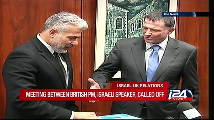 Meeting between British PM, Israeli speaker called off