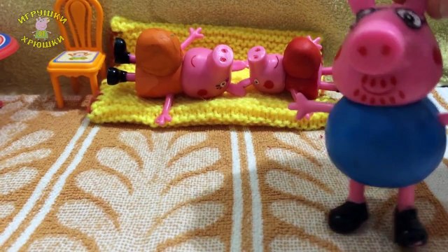 Беременная Пеппа свинка и мама свинка - две беременных. Папа Свин помогает им