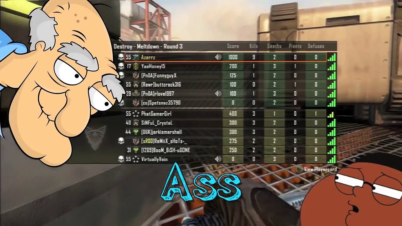 Cleveland Brown Plays Black Ops 2 ft. Herbert the Pervert - FAMILY GUY Voice Trolling