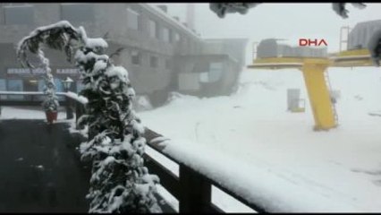 Bursa Uludağ'a Kar Yağdı