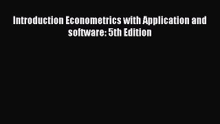 Download Introduction Econometrics with Application and software: 5th Edition PDF Online