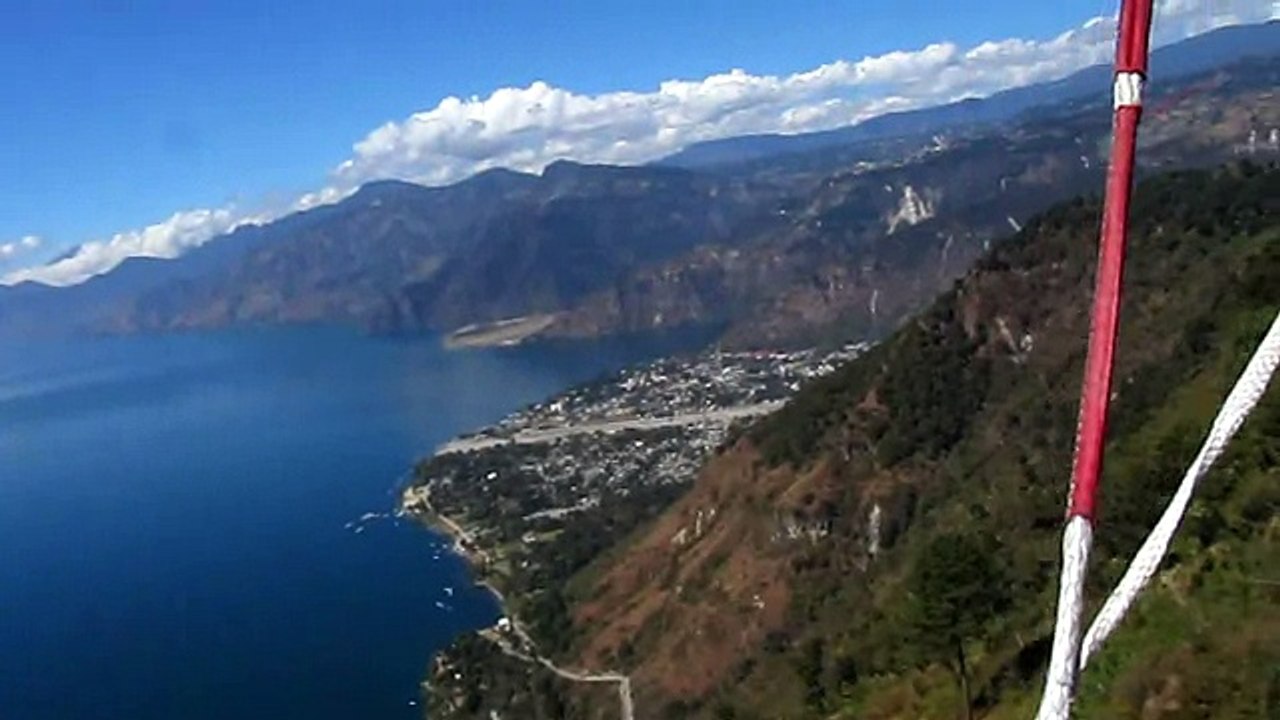 Paragliding - Guatemala Lake Atitlan, Panajachel - Takeoff 1st Flight