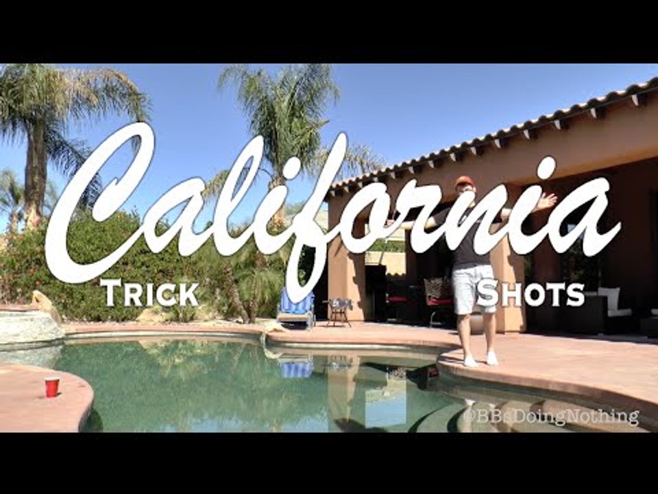 Man Shoots Awesome Trick Shots in Sunny California