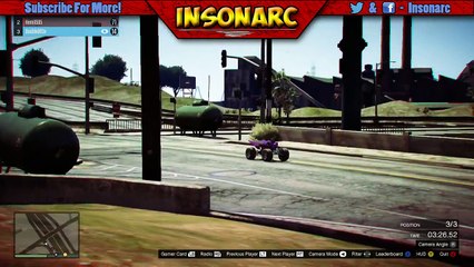 GTA 5 Online Funny Moments | Double Wall Ride & Caddy Race!