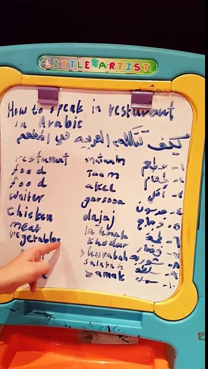 How to learn Arabic in restaurant part1 learn with our child