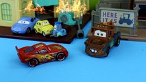 Disney Pixar Cars Lightning McQueen & Mater as Rescue Squad Team save Radiator Springs on fire