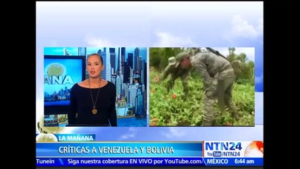 EE.UU. tacha de insuficiente el combate al narcotráfico en Bolivia y Venezuela