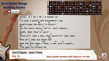 Just a Gigolo - Louis Prima Guitar Backing Track with scale, chords and lyrics