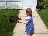 Xander tries to catch Felix the cat