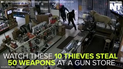 10 Thieves Steal 50 Weapons From A Gun Store