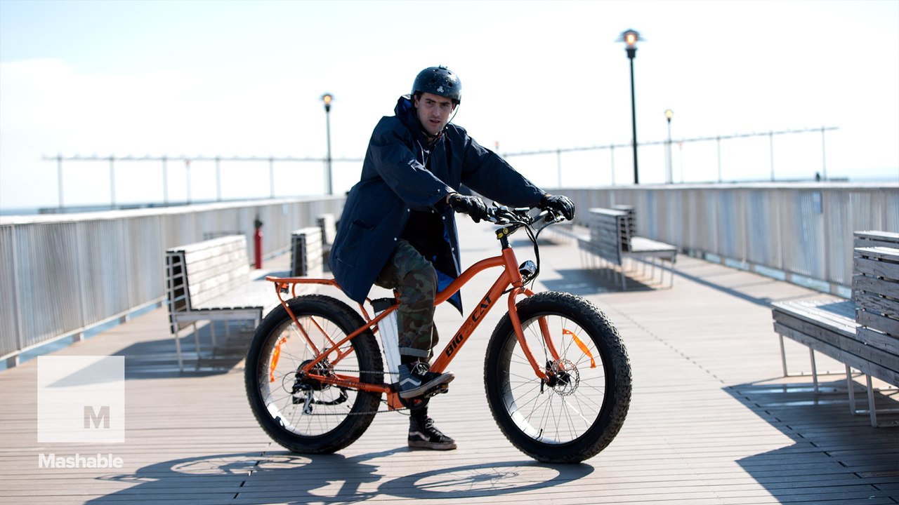 Electric bike riding on the beach is as fun as it sounds
