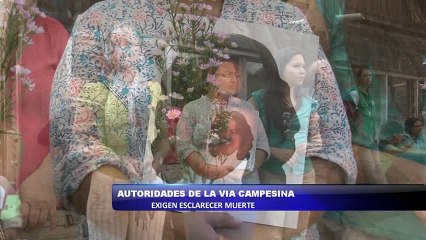 Autoridades de la via campesina repudian crimen de Berta Caceres