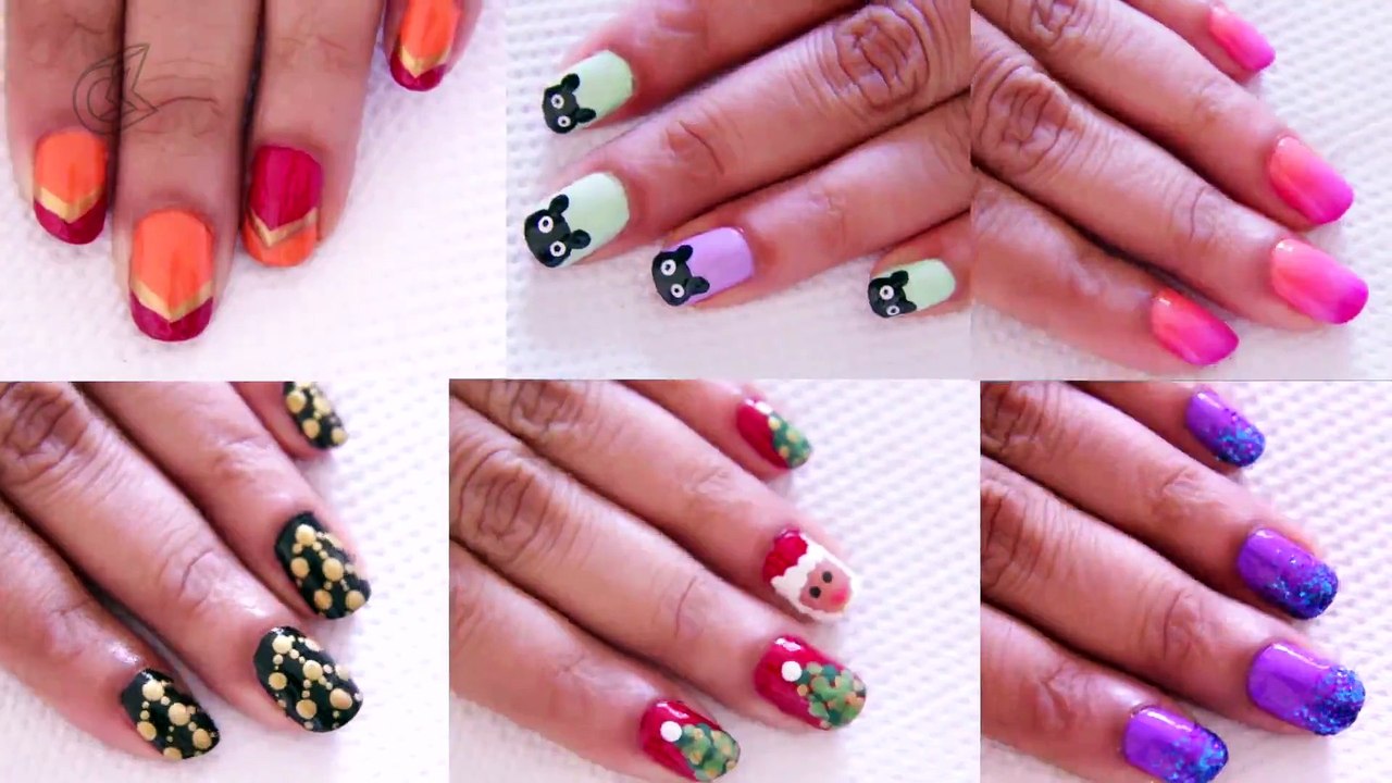 6 Easy Nail Art For Beginners! | DIY Nail Design | Shruti Anand