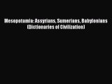 Download Mesopotamia: Assyrians Sumerians Babylonians (Dictionaries of Civilization) PDF Online