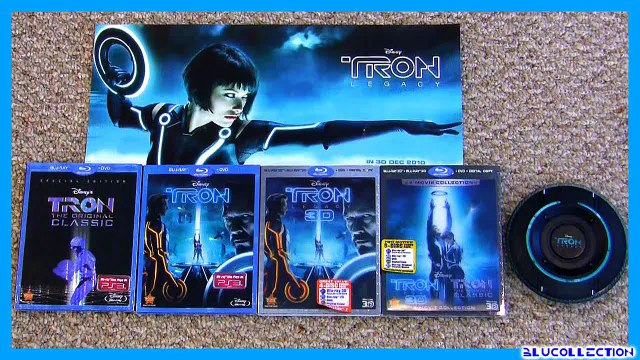 Disney Tron Legacy 3D blu ray unboxing review blu-ray