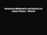 Download Introductory Mathematics and Statistics for Islamic Finance + Website  EBook