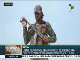 Ejército árabe sirio y rebeldes firman acuerdo de cese al fuego